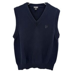 Vintage Polo Ralph Lauren Pullover Sweater Vest Mens Size XL Navy Blue 90s